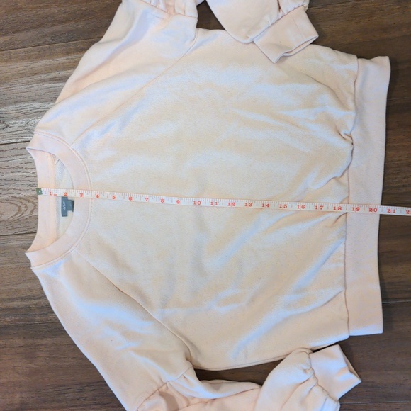 Aerie Balloon Sleeve Drop Shoulder Sweatshirt Baby Pink - Picture 5 of 6